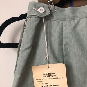 60s vintage xs dead stock high waist midi preppy stripe skirt 25” waist xxs